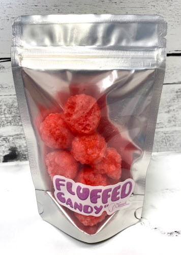 Fluffed Raspberry Gummis Packaging